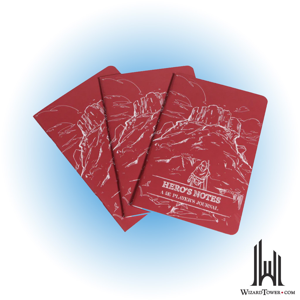 DUNGEON NOTES HEROS JOURNALS 3PK RED